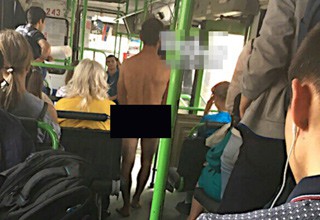 Голый мужчина прокатился в автобусе — пассажиры испытали шок [Фото]