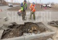 В г. Шахты устраняют провал на дороге в городском районе Фрунзе