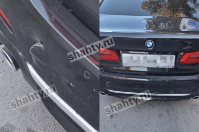 В Шахтах ударили BMW в бампер на улице Советской: ищут виновника