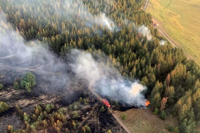 Масштабный пожар в Тарасовском районе локализовали