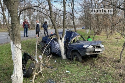 Пассажирка погибла в машине, врезавшейся в дерево в Ростовской области