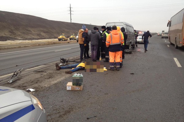 Насмерть сбили водителя на трассе М-4, вышедшего из «Газели» [Фото]