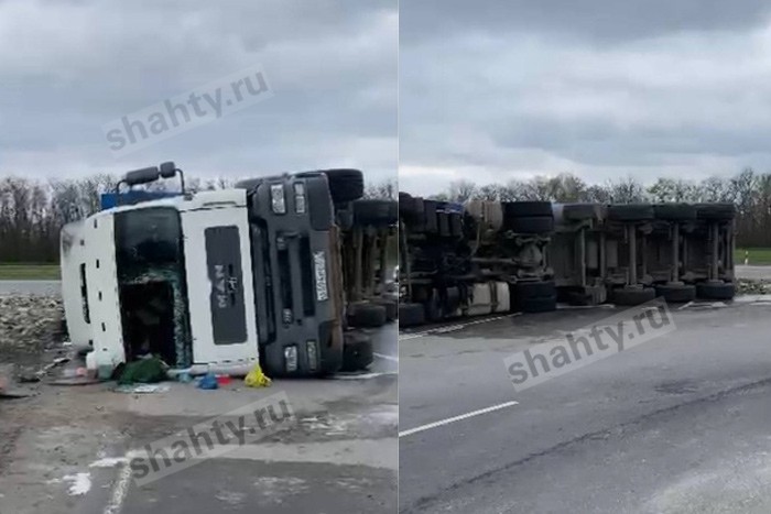 Перевернулась фура на дороге Шахты — Цимлянск: 52-летний водитель умер от сердечного приступа