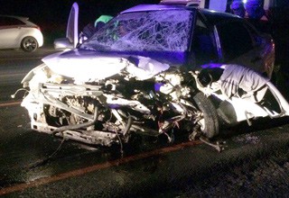 Лоб в лоб столкнулись ВАЗ и Hyundai на трассе М-4 между г. Шахты и Ростовом — погиб водитель [Фото]